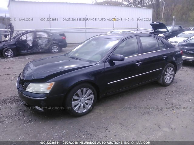 5NPEU46F19H509382 - 2009 HYUNDAI SONATA SE/LIMITED BLACK photo 2