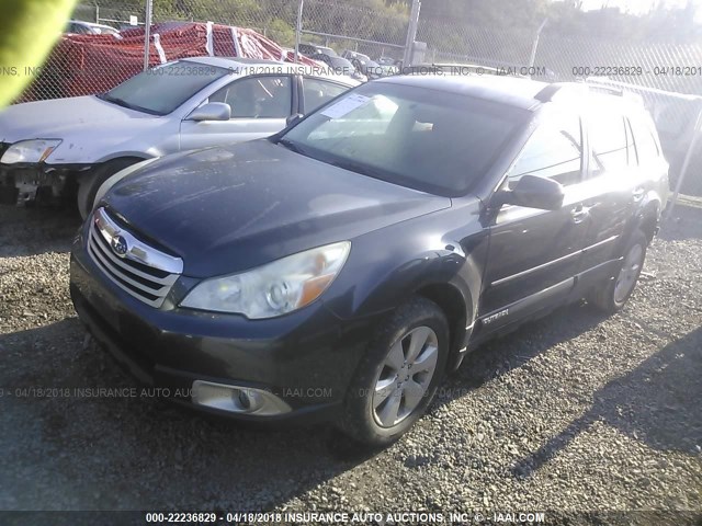 4S4BRCCC5B3438922 - 2011 SUBARU OUTBACK 2.5I PREMIUM GRAY photo 2