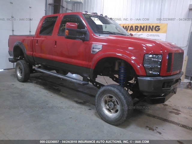 1FTSW21R98EB62482 - 2008 FORD F250 SUPER DUTY RED photo 1