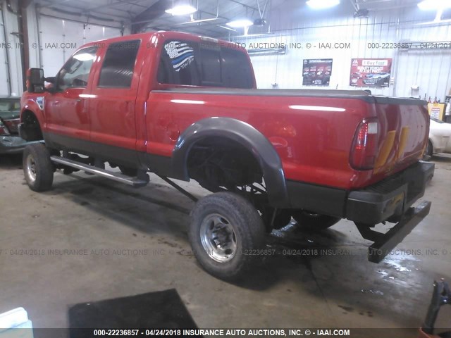 1FTSW21R98EB62482 - 2008 FORD F250 SUPER DUTY RED photo 3