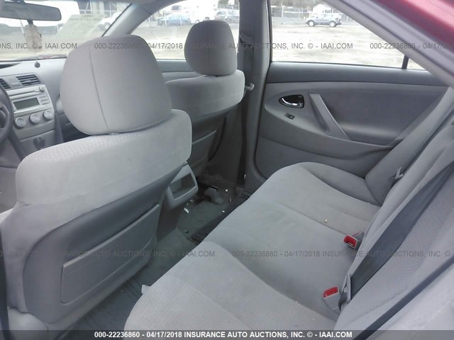 4T4BF3EKXBR194181 - 2011 TOYOTA CAMRY SE/LE/XLE RED photo 8