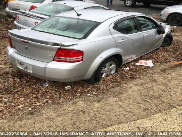 1B3LC56K38N155653 - 2008 DODGE AVENGER SXT SILVER photo 4