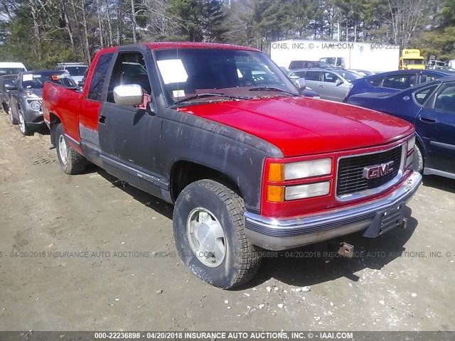 1GTEK19M7VE536708 - 1997 GMC SIERRA K1500 RED photo 1