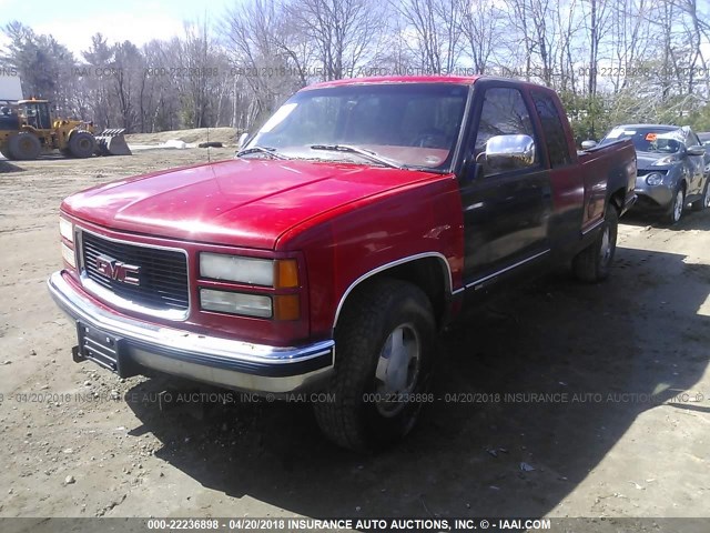 1GTEK19M7VE536708 - 1997 GMC SIERRA K1500 RED photo 2