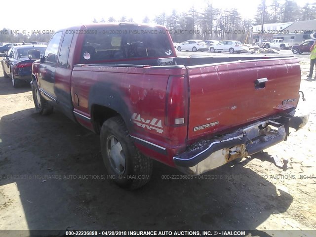 1GTEK19M7VE536708 - 1997 GMC SIERRA K1500 RED photo 3