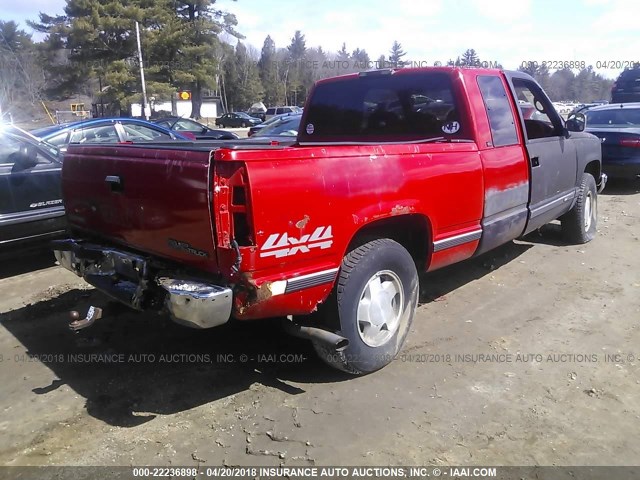 1GTEK19M7VE536708 - 1997 GMC SIERRA K1500 RED photo 4