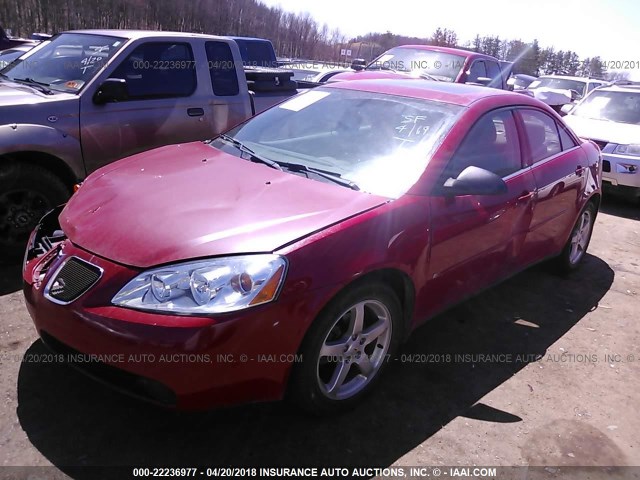 1G2ZG58N574160396 - 2007 PONTIAC G6 SE RED photo 2