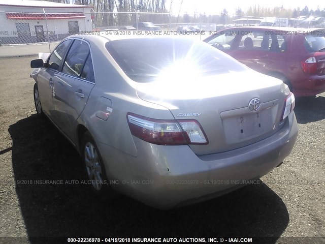 4T1BB46K37U013309 - 2007 TOYOTA CAMRY NEW GENERAT HYBRID TAN photo 3