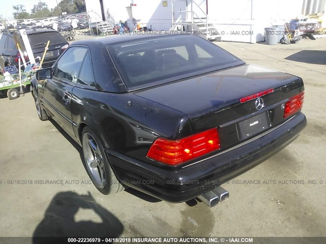 WDBFA67F5TF133194 - 1996 MERCEDES-BENZ SL 500 BLACK photo 3