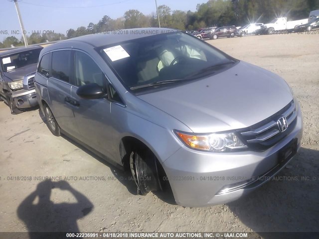 5FNRL5H28EB067276 - 2014 HONDA ODYSSEY LX GRAY photo 1