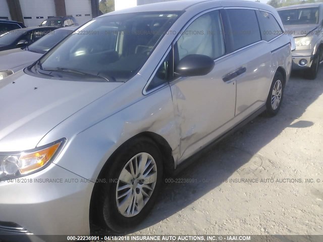 5FNRL5H28EB067276 - 2014 HONDA ODYSSEY LX GRAY photo 6