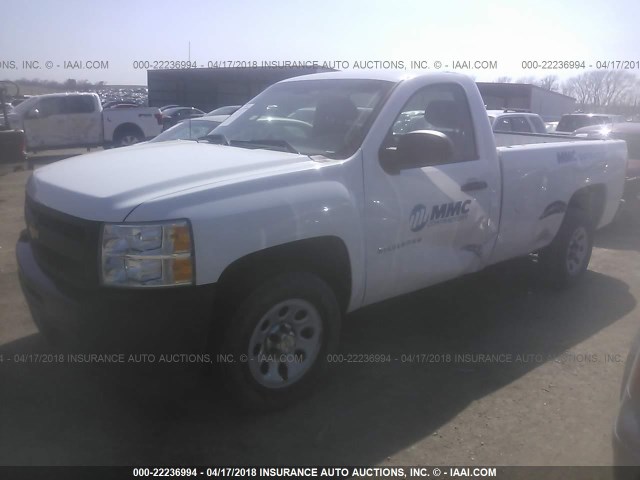 1GCNCPEX5DZ253716 - 2013 CHEVROLET SILVERADO C1500 WHITE photo 2