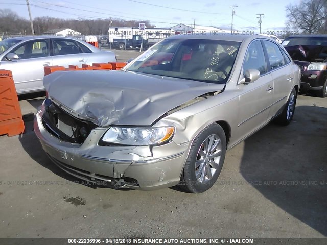 KMHFC46F49A373212 - 2009 HYUNDAI AZERA SE/LIMITED TAN photo 2