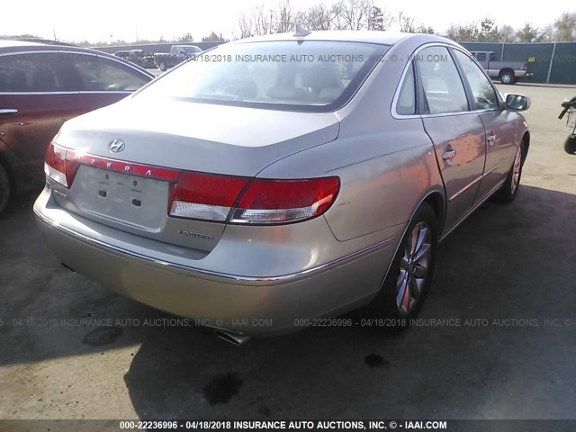 KMHFC46F49A373212 - 2009 HYUNDAI AZERA SE/LIMITED TAN photo 4