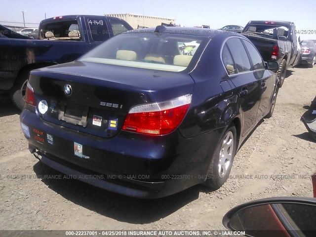 WBANA53584B172159 - 2004 BMW 525 I BLUE photo 4