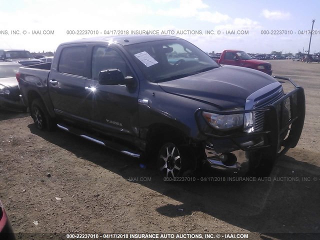 5TFHW5F18CX241959 - 2012 TOYOTA TUNDRA CREWMAX LIMITED GRAY photo 1