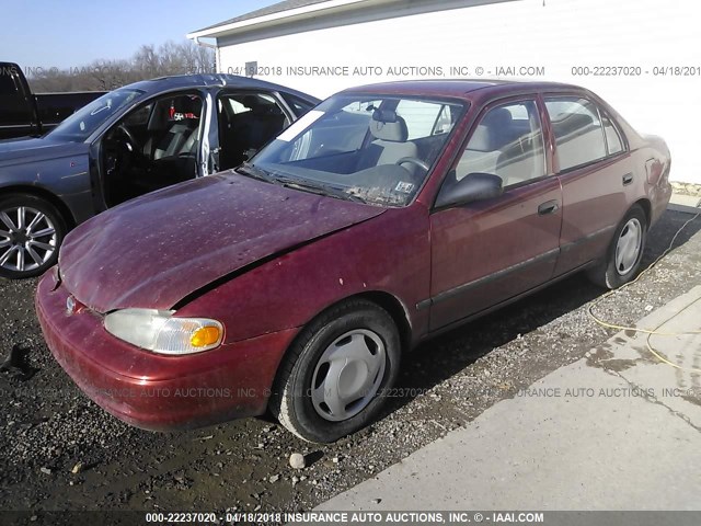 1Y1SK52832Z419098 - 2002 CHEVROLET GEO PRIZM LSI RED photo 2