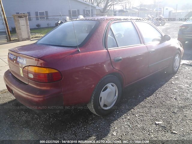 1Y1SK52832Z419098 - 2002 CHEVROLET GEO PRIZM LSI RED photo 4