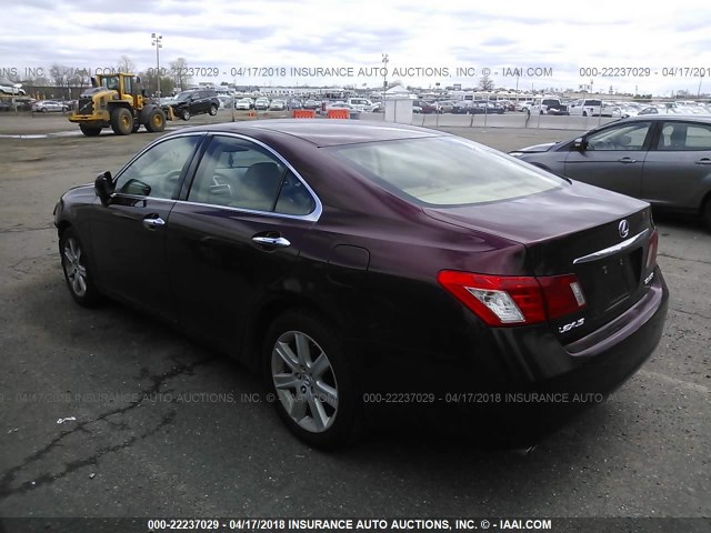 JTHBJ46G372036179 - 2007 LEXUS ES 350 MAROON photo 3