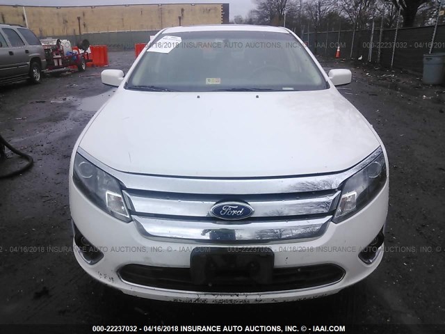 3FADP0L31AR302794 - 2010 FORD FUSION HYBRID WHITE photo 6