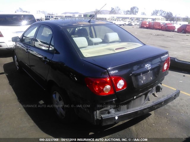 1NXBR32E65Z490285 - 2005 TOYOTA COROLLA CE/LE/S BLACK photo 3