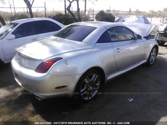 JTHFN48Y820019541 - 2002 LEXUS SC 430 SILVER photo 4