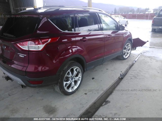 1FMCU9J94DUC83922 - 2013 FORD ESCAPE TITANIUM RED photo 4