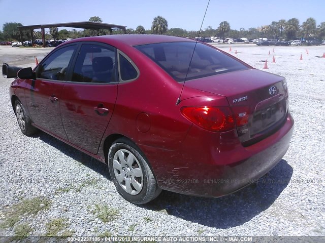 KMHDU46D57U118101 - 2007 HYUNDAI ELANTRA GLS/SE/LIMITED RED photo 3