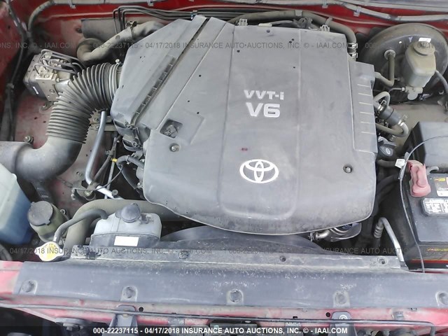 5TEUU42N67Z327471 - 2007 TOYOTA TACOMA ACCESS CAB Rot Foto 10