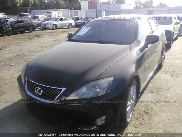 JTHBK262875038675 - 2007 LEXUS IS 250 BLACK photo 2