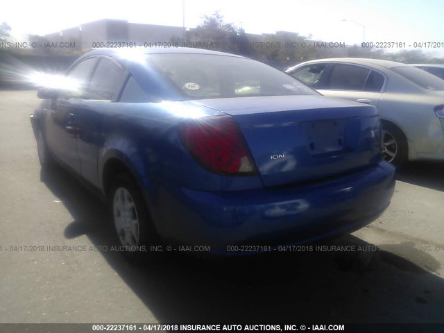1G8AN14F54Z113349 - 2004 SATURN ION LEVEL 2 BLUE photo 3