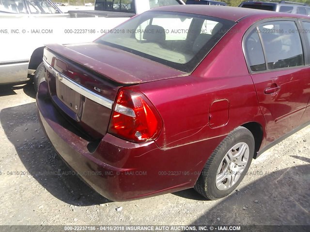 1G1ZS58F67F205488 - 2007 CHEVROLET MALIBU LS 栗色 照片 6