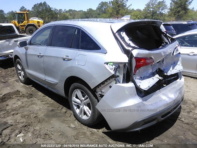 5J8TB3H57FL012468 - 2015 ACURA RDX TECHNOLOGY SILVER photo 3