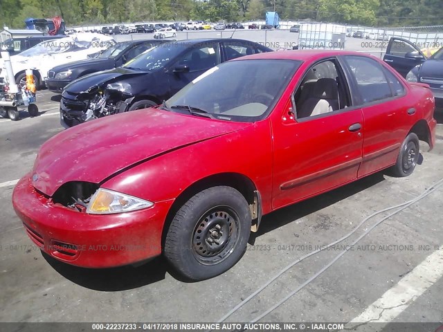 1G1JF524617233852 - 2001 CHEVROLET CAVALIER LS RED photo 2