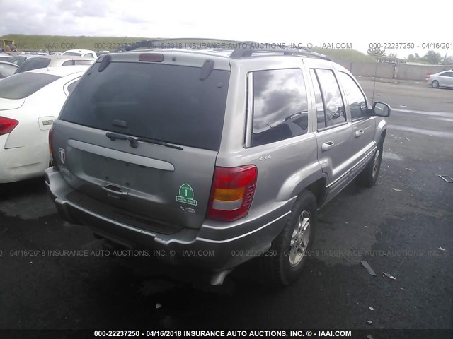 1J4GW68N2XC676601 - 1999 JEEP GRAND CHEROKEE LIMITED GRAY photo 4