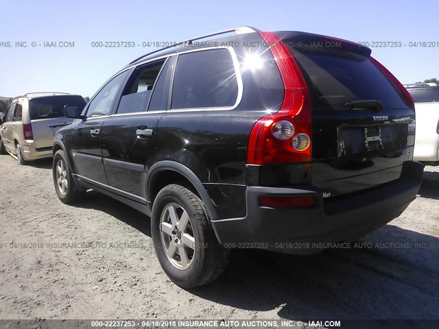 YV1CM59H341060131 - 2004 VOLVO XC90 BLACK photo 3