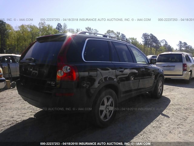 YV1CM59H341060131 - 2004 VOLVO XC90 BLACK photo 4