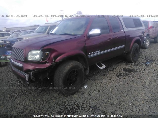 5TBRT34155S456849 - 2005 TOYOTA TUNDRA ACCESS CAB SR5 RED photo 2