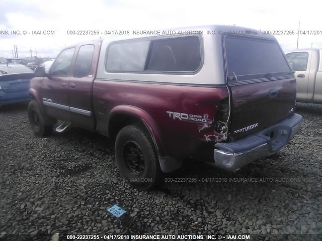 5TBRT34155S456849 - 2005 TOYOTA TUNDRA ACCESS CAB SR5 RED photo 3