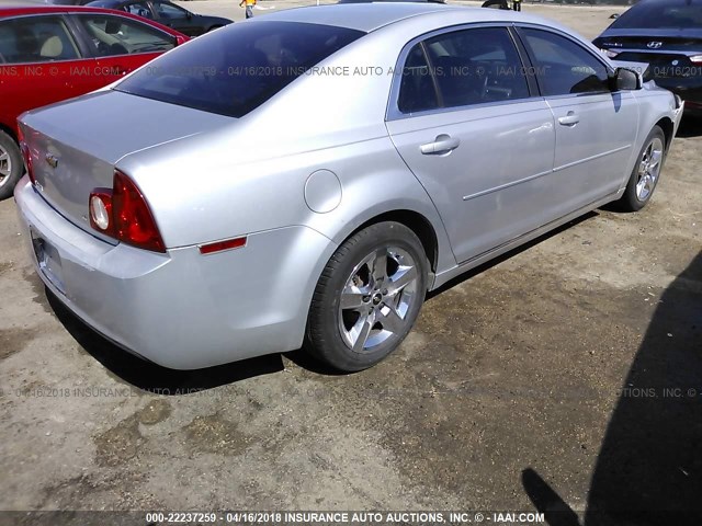 1G1ZH57B59F246193 - 2009 CHEVROLET MALIBU 1LT 银色 照片 4