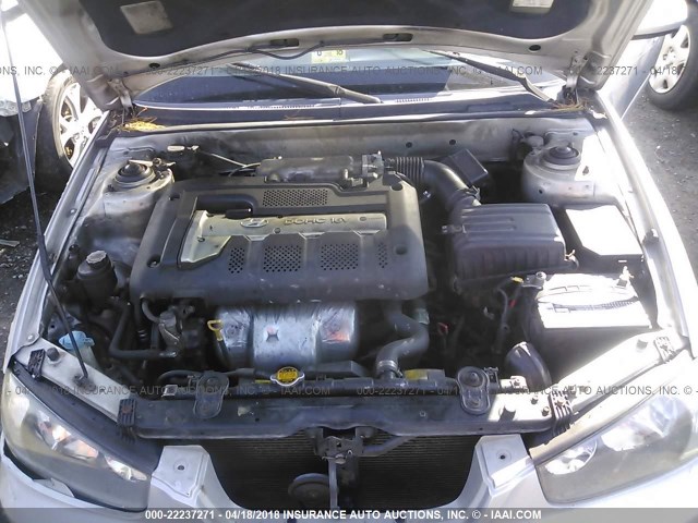 KMHDN45D92U313304 - 2002 HYUNDAI ELANTRA GLS/GT SILVER photo 10