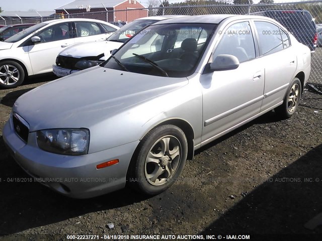 KMHDN45D92U313304 - 2002 HYUNDAI ELANTRA GLS/GT SILVER photo 2