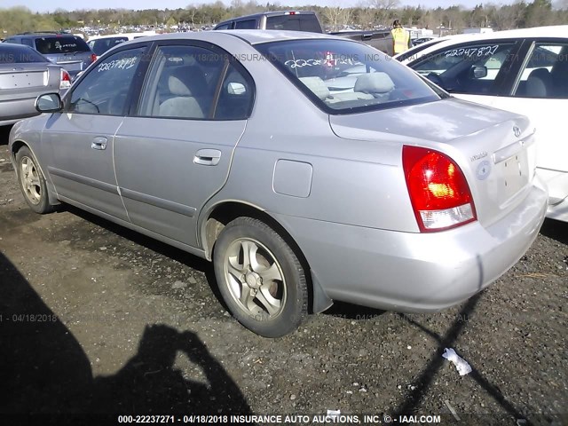 KMHDN45D92U313304 - 2002 HYUNDAI ELANTRA GLS/GT SILVER photo 3