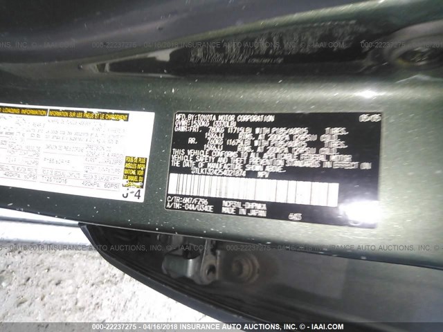 JTLKT324254021874 - 2005 TOYOTA SCION XB ნაცრისფერი ფოტო 9