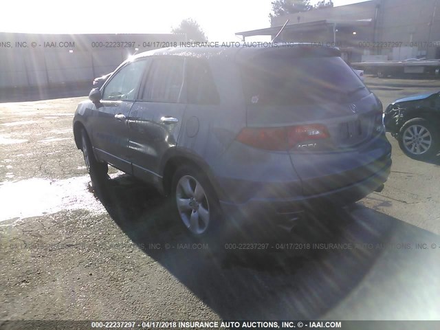 5J8TB18268A003706 - 2008 ACURA RDX GRAY photo 3