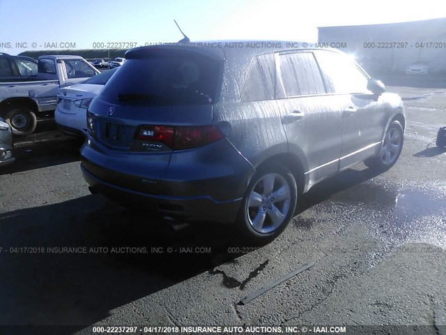 5J8TB18268A003706 - 2008 ACURA RDX GRAY photo 4