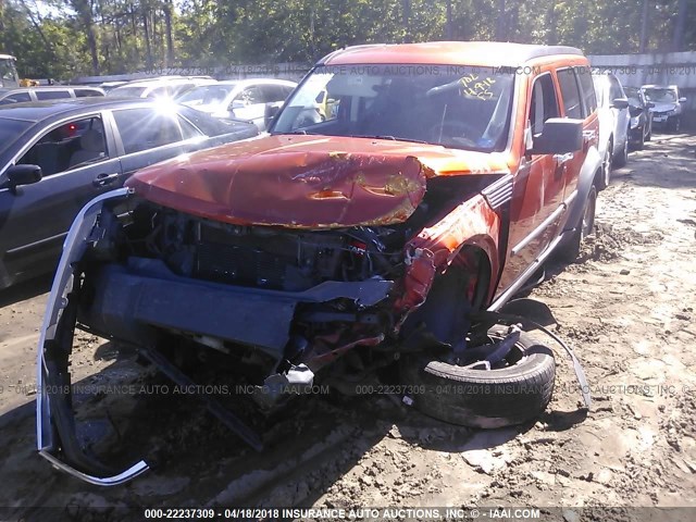 1D8GT28K17W606360 - 2007 DODGE NITRO SXT ORANGE photo 2