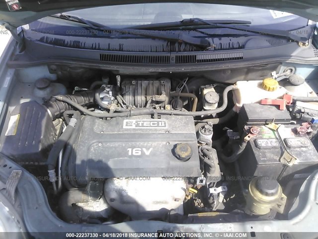 KL1TD56698B060442 - 2008 CHEVROLET AVEO LS BLUE photo 10