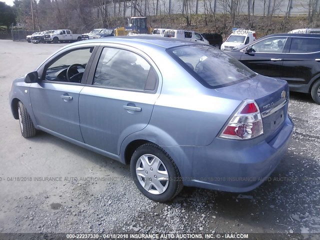 KL1TD56698B060442 - 2008 CHEVROLET AVEO LS BLUE photo 3