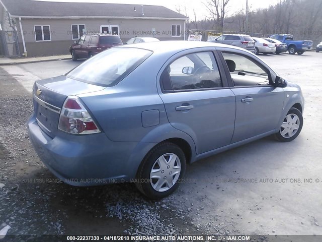 KL1TD56698B060442 - 2008 CHEVROLET AVEO LS BLUE photo 4